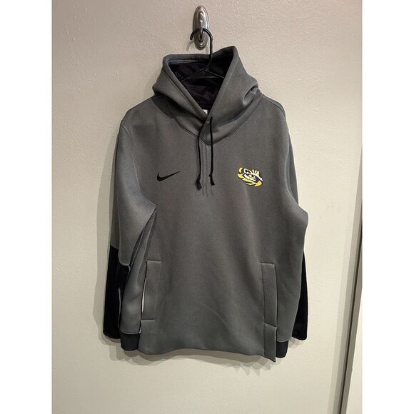 LSU Tigers Mens Large Gray Tech Fleece Hoodie Pullover - Picture 1 of 8